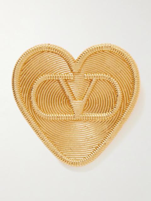 Valentino Small Gold-tone Brooch