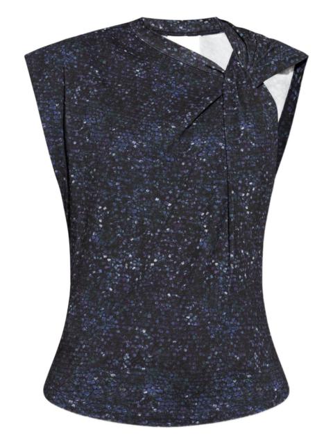 Isabel Marant sequin-print knot-detail top
