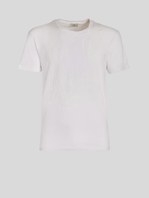 Etro T-SHIRT WITH PAISLEY EMBROIDERY