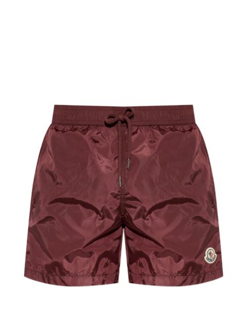 Moncler Moncler Drawstring Logo Patch Swim Shorts