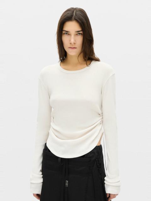 Ann Demeulemeester Dot Wrinkled Cropped Top
