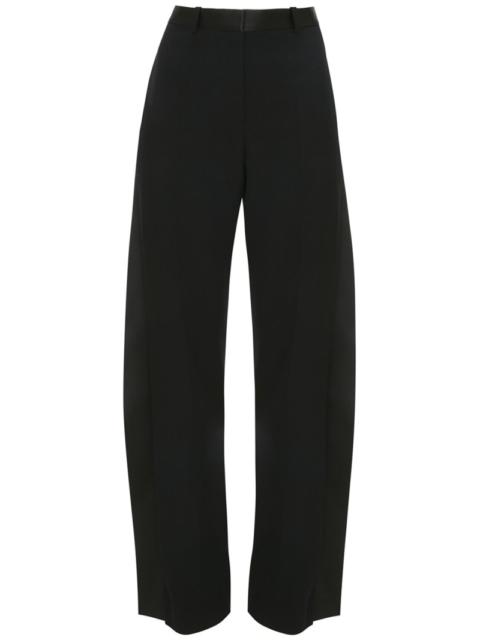 Tapered wool blend pants