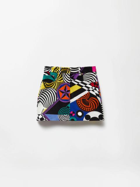 VERSACE Printed Velvet Mini Skirt