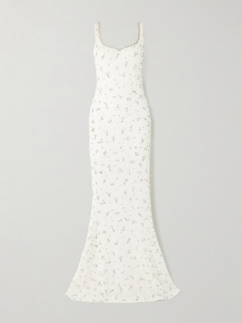 CLIO PEPPIATT Embellished Stretch-tulle Gown