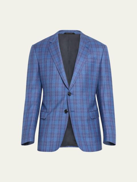 GIORGIO ARMANI Men's Plaid Wool Sport Coat