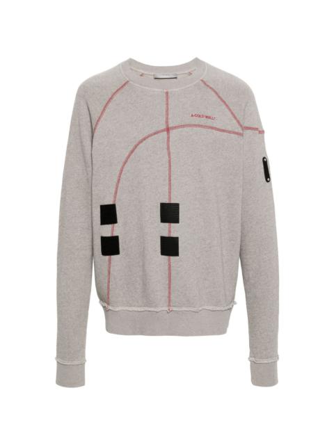 Intersect seam-detail sweatshirt