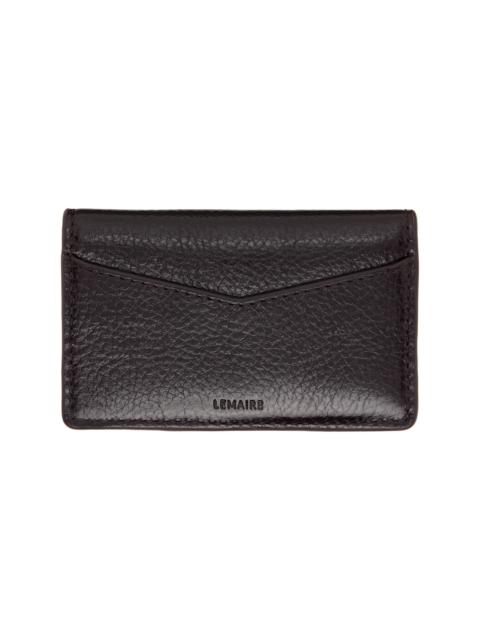 Lemaire Brown Gear Pocket Organizer Card Holder