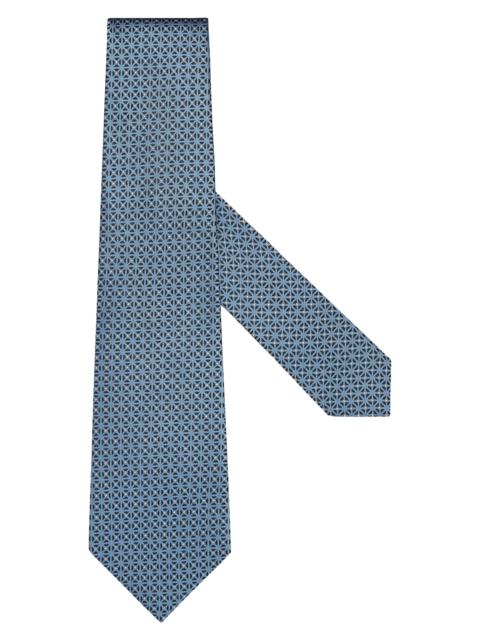 ZEGNA Men's Geometric Tie - Light Blue