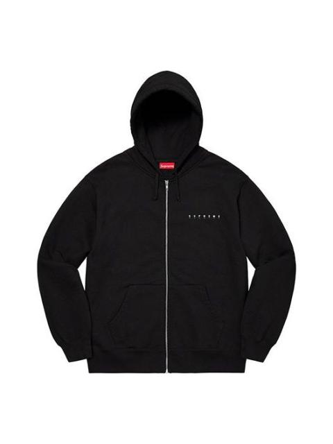 Supreme Globe Zip Up Hooded Sweatshirt 'Black' SUP-FW20-355