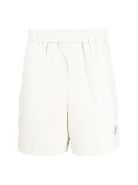 logo-plaque elasticated-waist Bermuda shorts