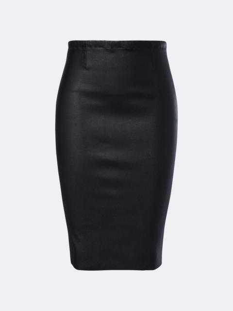 STOULS Gilda leather midi skirt