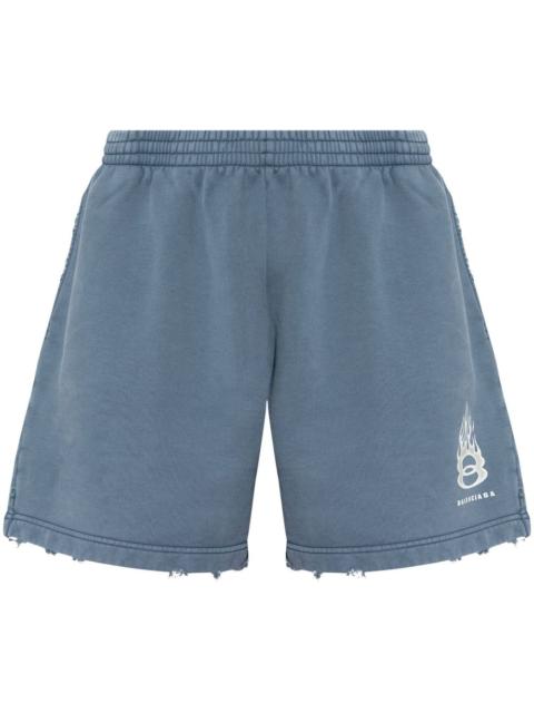 BALENCIAGA graphic print track shorts