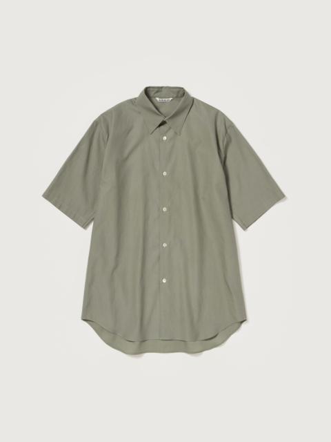 AURALEE WASHED FINX TWILL HALF SLEEVED SHIRT