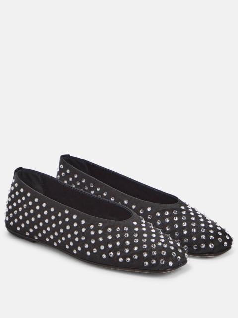 MAGDA BUTRYM Embellished satin ballet flats