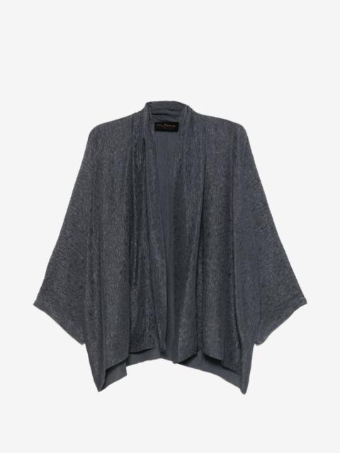 cortana crinkled-effect shawl-lapel jacket