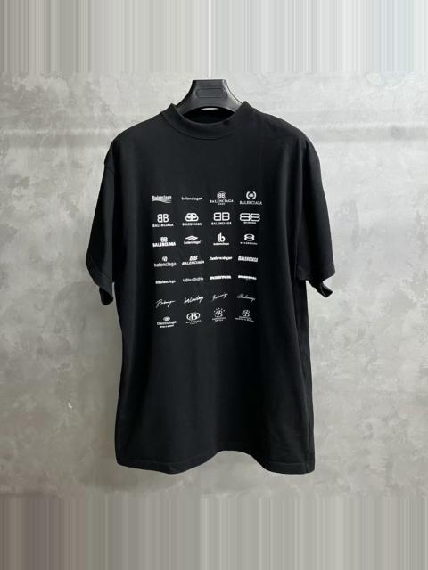 BALENCIAGA Balenciaga Black Letter Logo Print Short Sleeve T-Shirt