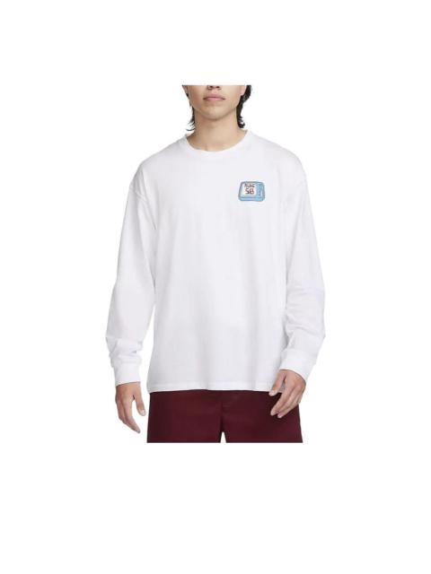 Nike SB Max90 Graphic Long Sleeve T-Shirt Asia Sizing 'White' FQ3714-100