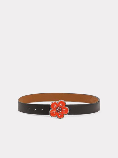 KENZO 'BOKE FLOWER' reversible leather belt