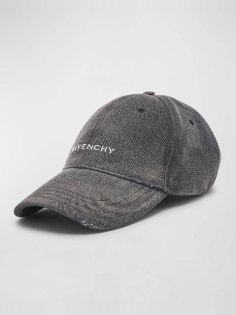 Givenchy Washed Denim Baseball Cap
