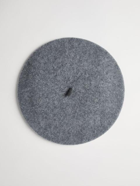 Brunello Cucinelli Wool beret with Precious detail