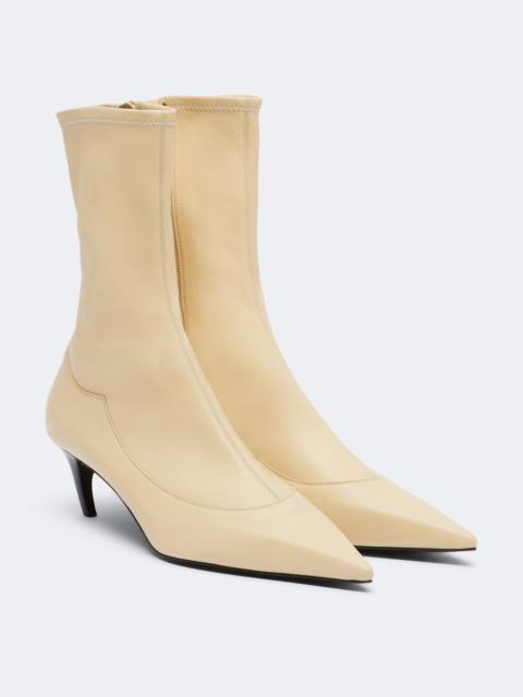 KHAITE Valerie leather mid-calf boots