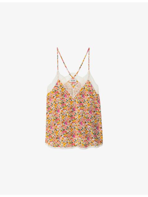Zadig & Voltaire Christy Floral-Print Woven Cami Top