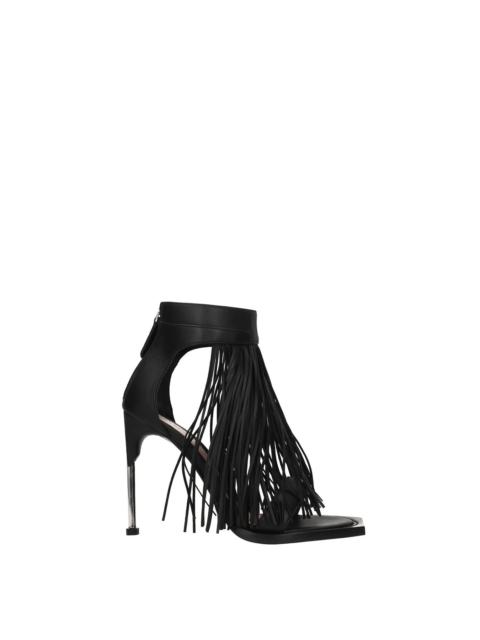 Alexander McQueen Sandals Leather Black