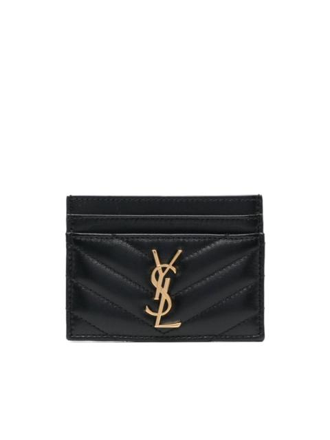 SAINT LAURENT chevron logo cardholder