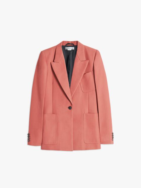 Victoria Beckham Single Button Jacket in Dusty Rose
