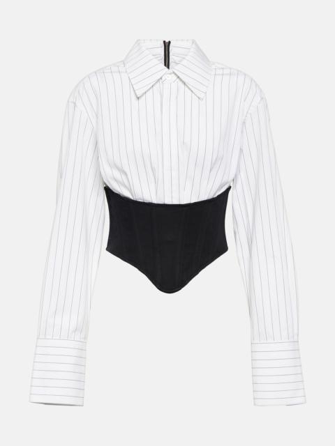 Dion Lee Corset striped cotton shirt