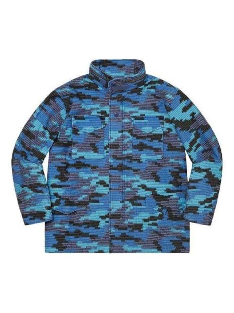 Supreme Logo Camo M-65 Jacket 'Blue Black' SUP-SS21-521