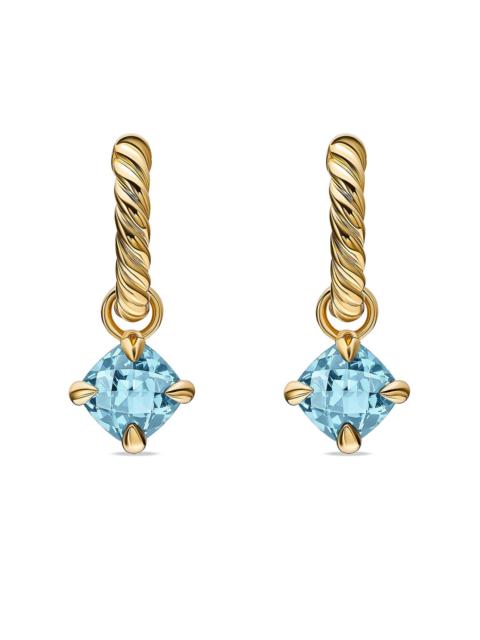 DAVID YURMAN Women's Micro Chatelaine Drop Earrings in 18K Yellow Gold - Aquamarine
