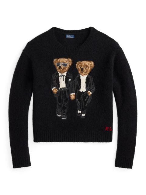 Polo Ralph Lauren Women's Polo Bear Wool-Blend Crewneck Sweater - Polo Black