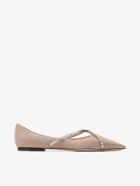 Genevi Flat
Ballet Pink Pointed-Toe Flats with Crystal Chain