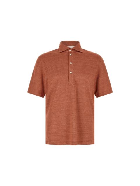 Brunello Cucinelli BRUNELLO CUCINELLI $1250 Terracotta Polo Shirt New (Men's si