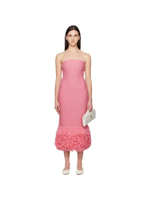 GABRIELA HEARST Pink Corus Midi Dress