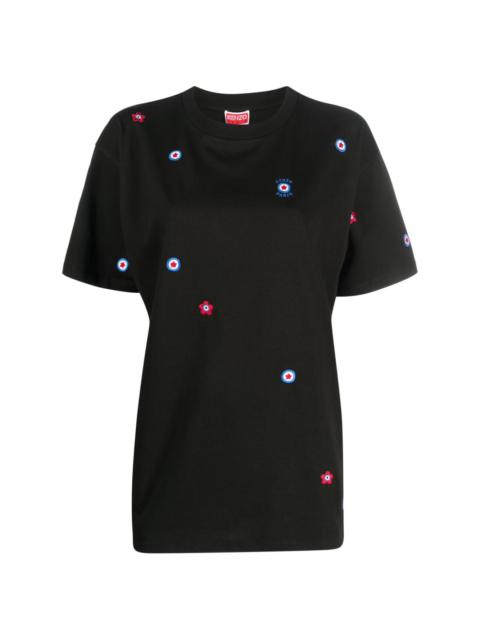 Target logo-embroidered motif T-shirt