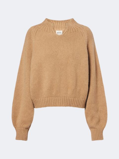 KHAITE Cropped cashmere sweater