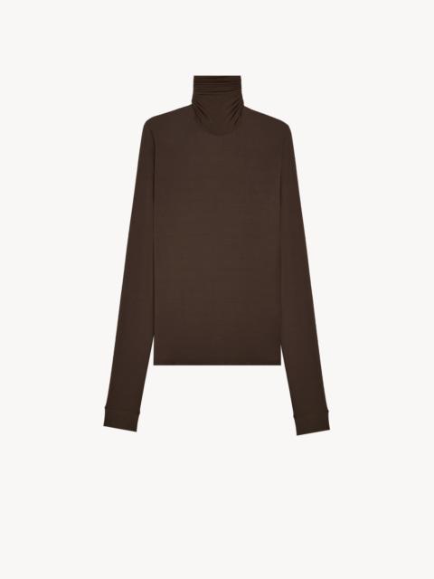 SAINT LAURENT TURTLENECK IN STRETCH JERSEY