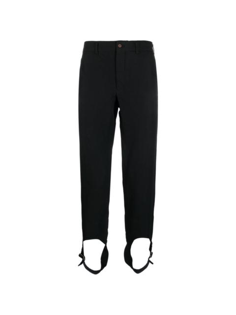 stirrup-cuffs high-waisted trousers