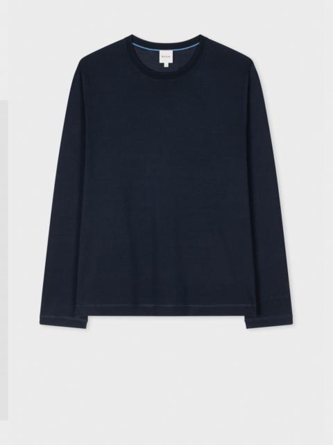 Paul Smith Navy Organic Cotton Fine Knit Sweater