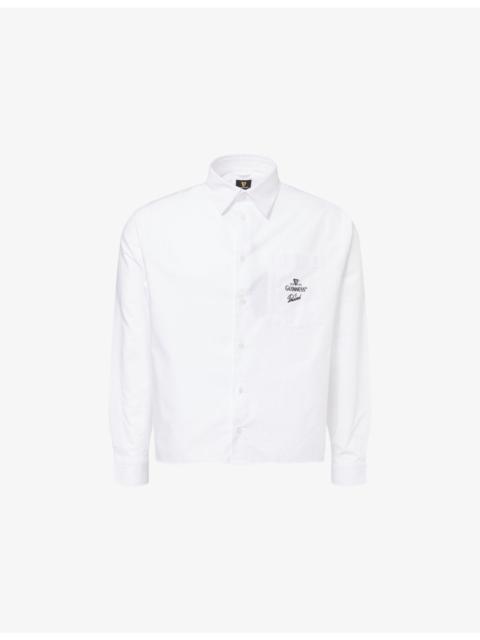 PERCIVAL Guinness Embroidery Long-Sleeve Boxy Cotton Shirt