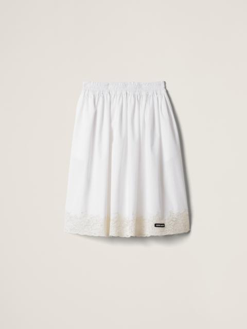 Miu Miu Poplin skirt