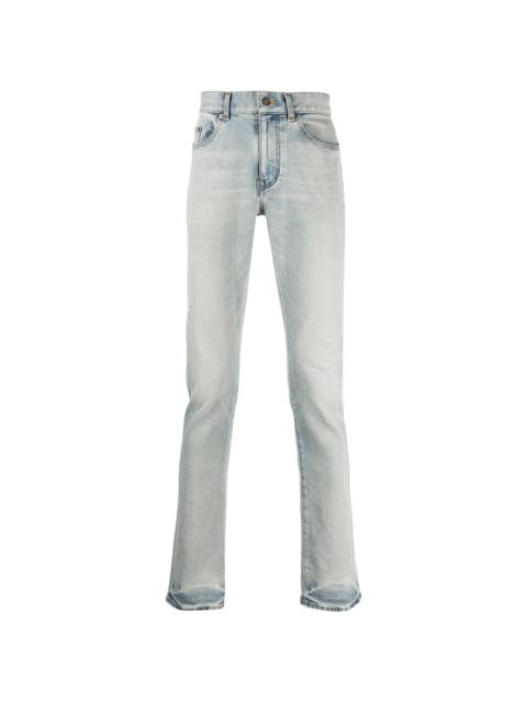 SAINT LAURENT faded-effect straight jeans