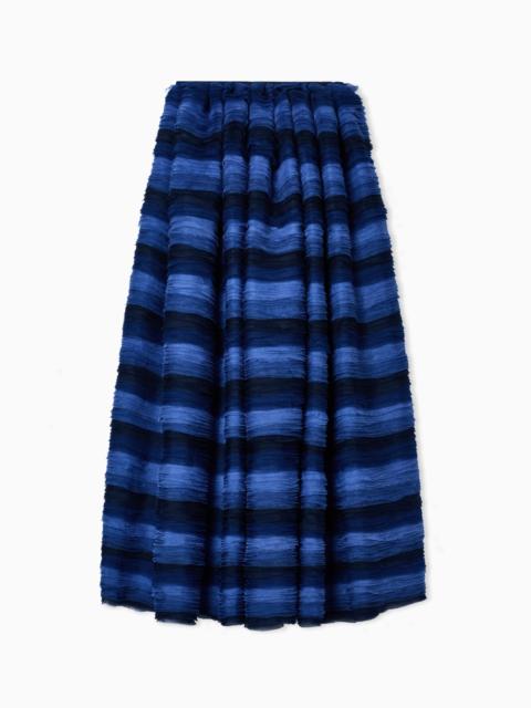 GIORGIO ARMANI LONG SILK SKIRT WITH RUFFLES