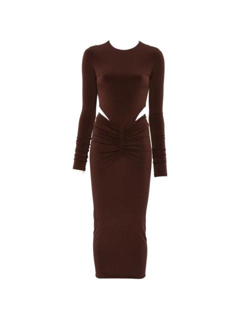 THE ANDAMANE The Andamane Heloise Cut-out Ruched Midi Dress