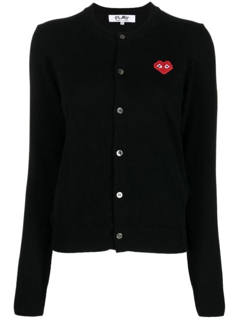 logo-patch cardigan