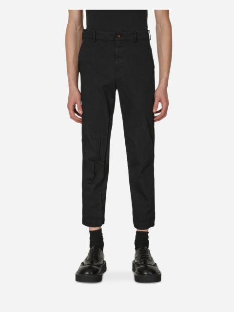 BLACK COMME des GARÇONS Crumpled Polyester Pants Black