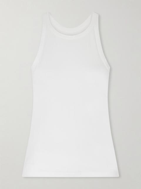 Another Tomorrow Racerback Lyocell And Cotton-blend Tank