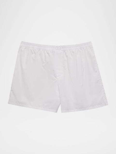 Dolce & Gabbana Men's Solid Cotton Logo Boxer Shorts